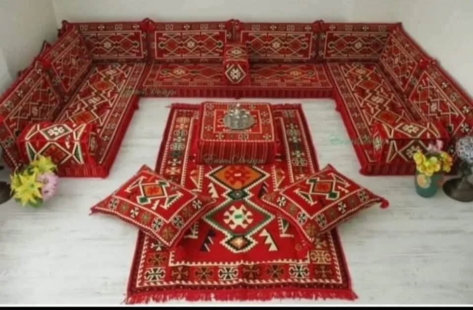 Bosanski set Divan, crveni ugaoni