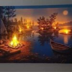 SVIJETLEĆA SLIKA NA CANVAS PLATNU