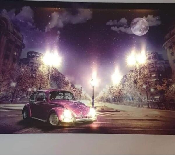 SVIJETLEĆA SLIKA NA CANVAS PLATNU