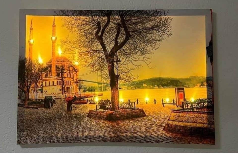 SVIJETLEĆA SLIKA NA CANVAS PLATNU